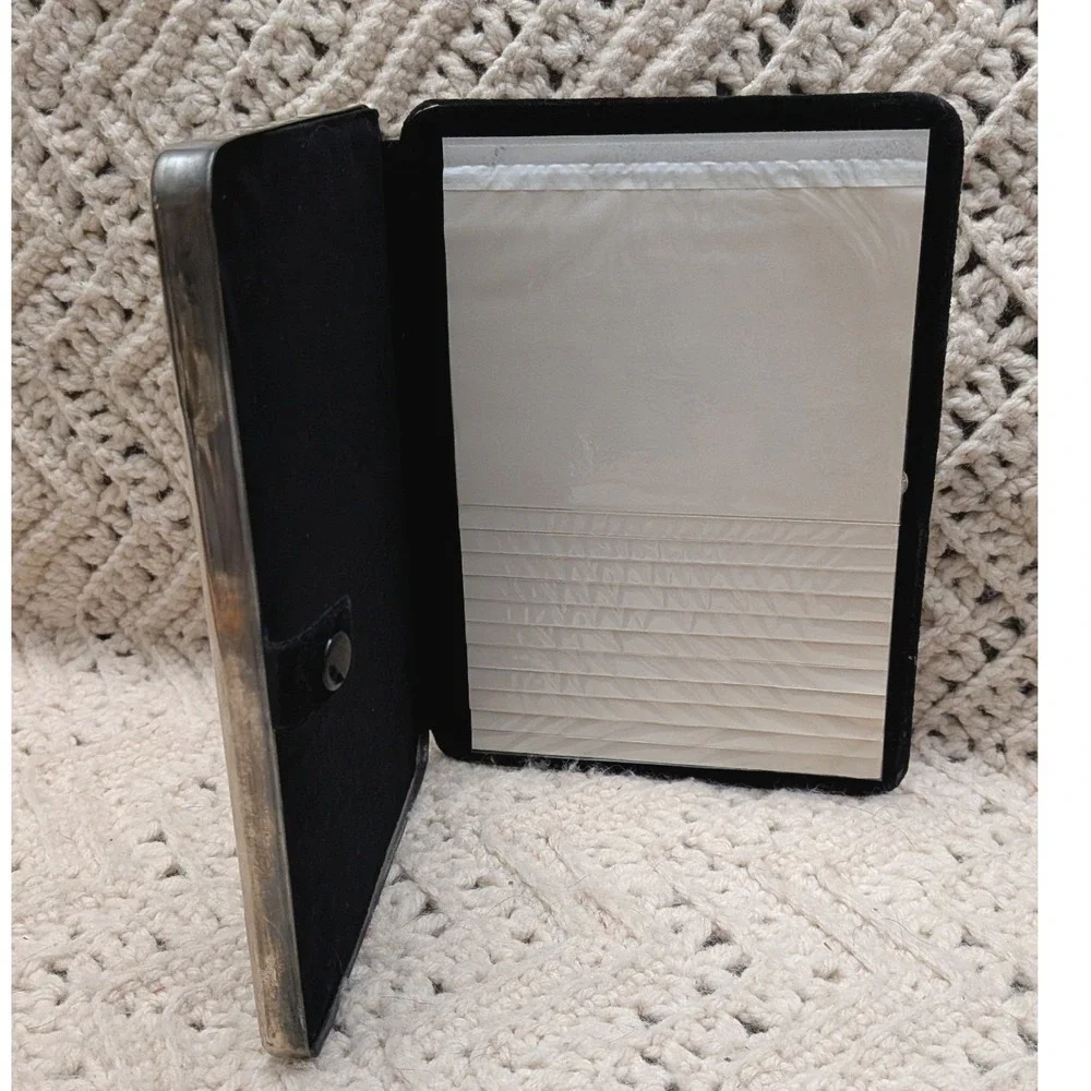 Vintage Silver Tone Baby Photo Album Frame Embossed Nursery Stork 6x8